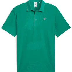 Outlet PUMA Men's X Palm Tree Cree Jacquard Golf Polo Shirt Men's Polo Shirts