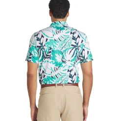 PUMA Men's X Palm Tree Crew Palm Glitch Golf Polo Shirt Men's Polo Shirts