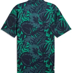 Discount PUMA Men's X Palm Tree Crew Palm Glitch Golf Polo Shirt Men's Polo Shirts