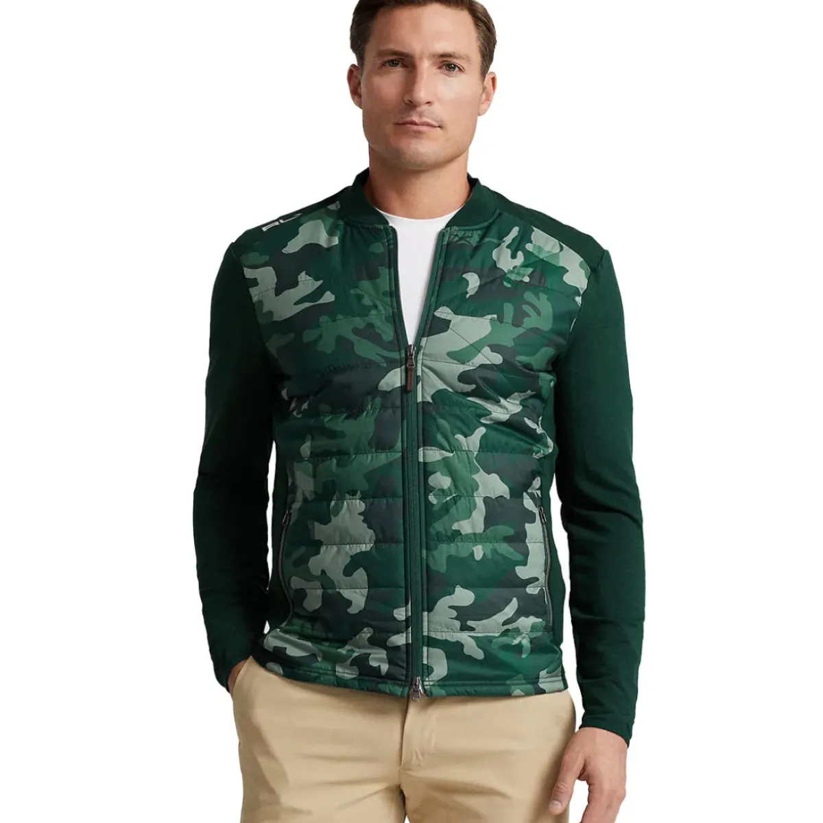 Golf-Camo Quilted Golf Hybrid Golf Jacket Men's Sweaters|Men's Jackets