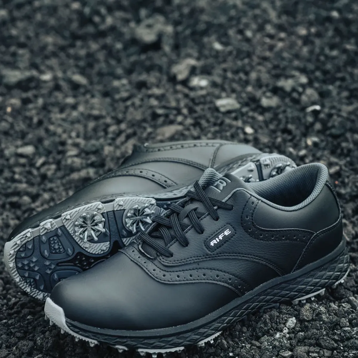 Hot Men's RF-09 Delta Waterproof Spiked Golf Shoes Men's Waterproof Golf Shoes|Men's Spiked Golf Shoes