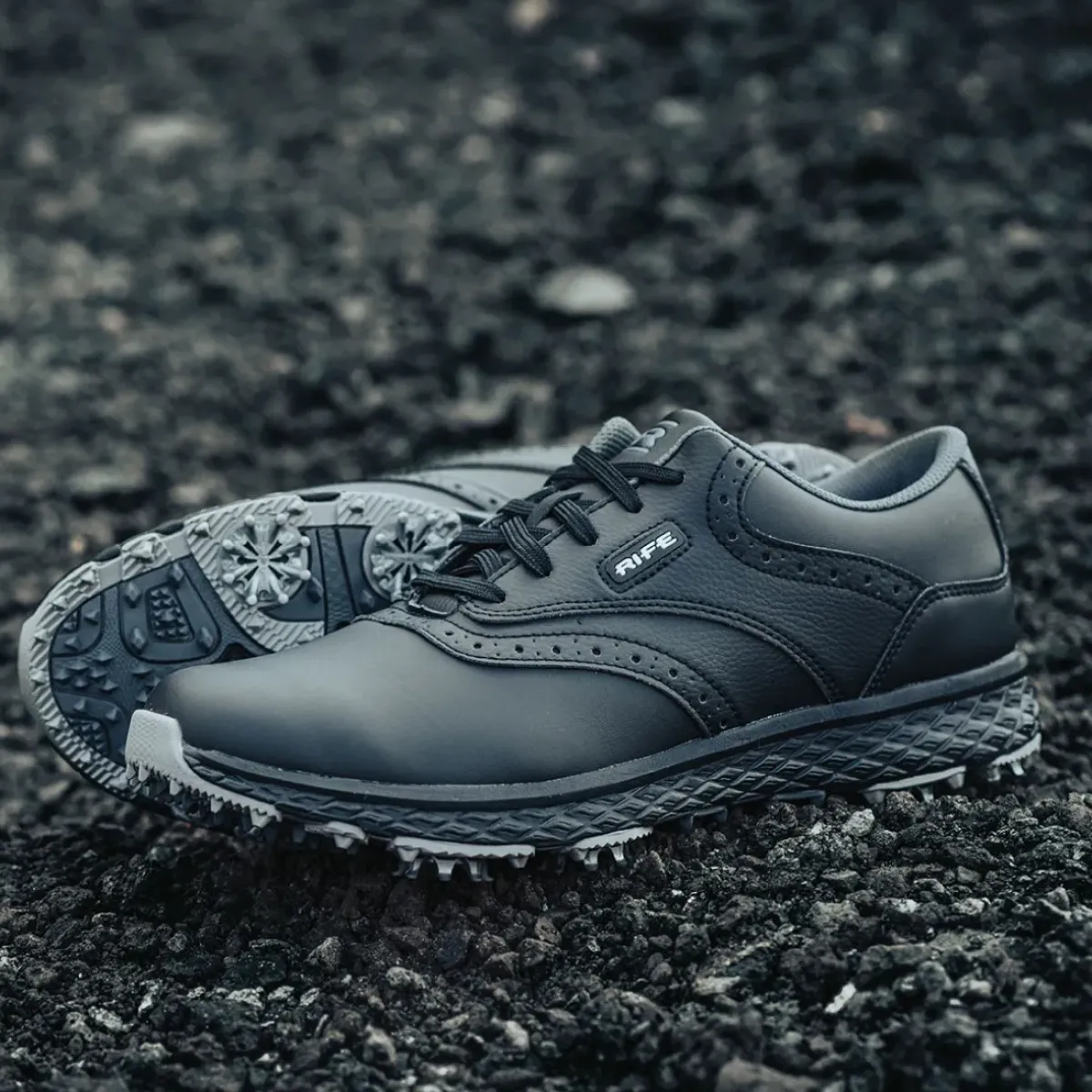 Hot Men's RF-09 Delta Waterproof Spiked Golf Shoes Men's Waterproof Golf Shoes|Men's Spiked Golf Shoes