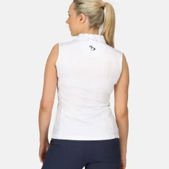 Sale Ladies Splatter Print Sleeveless Golf Polo Shirt Ladies Polo Shirts|Season Ready Collection