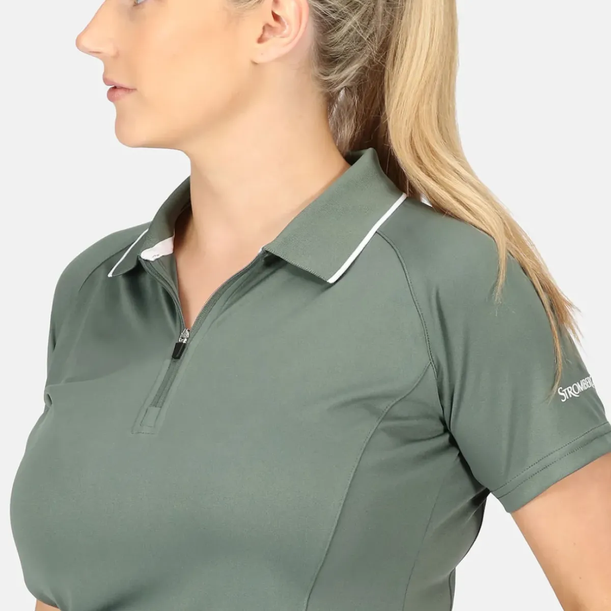 Outlet Ladies Zip Placket Golf Polo Shirt Ladies Polo Shirts|Season Ready Collection