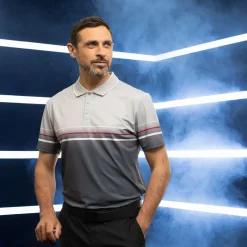 Sale Men's Colour Block Chest Stripe Golf Polo Shirt Men's Polo Shirts|Season Ready Collection