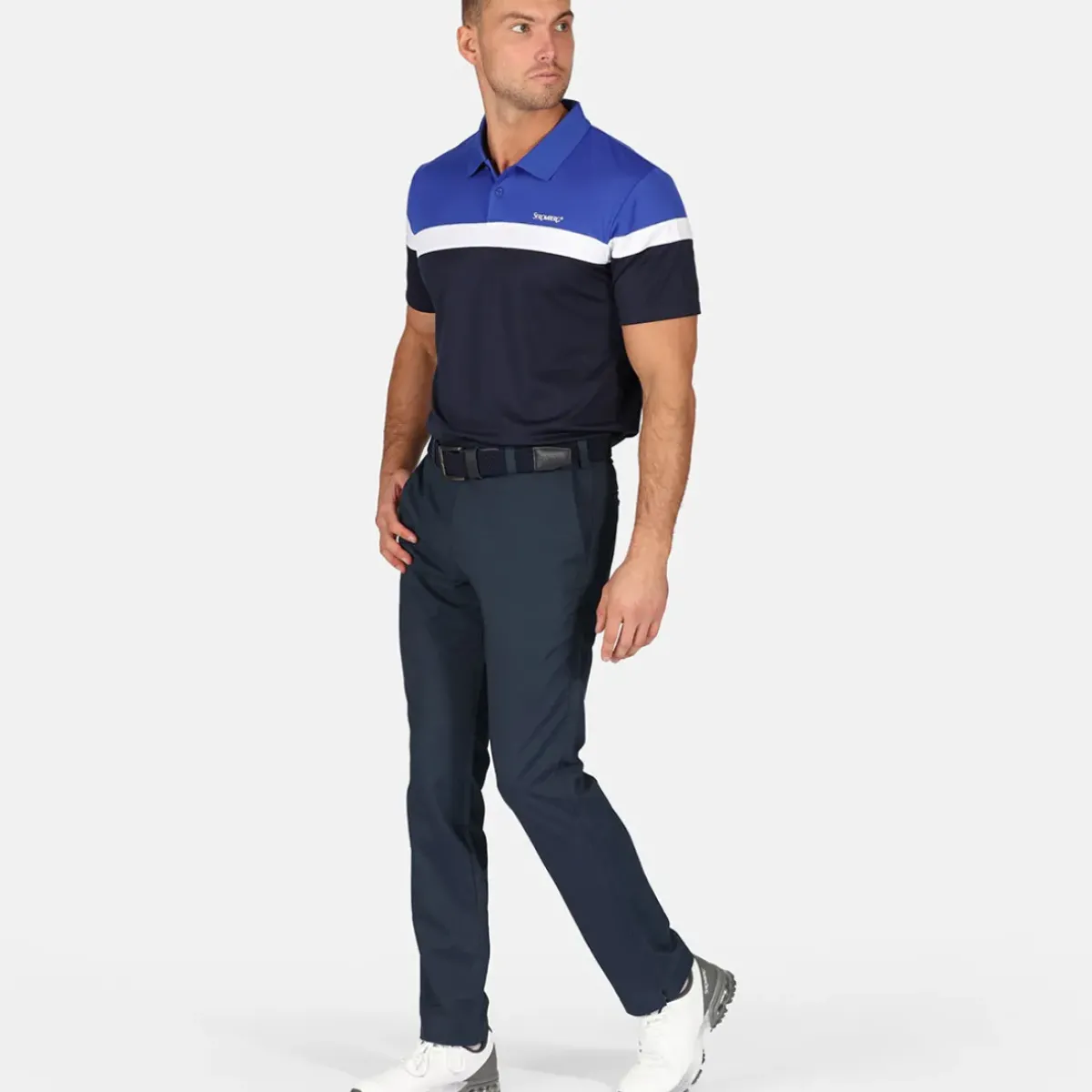 Discount Men's Eagle Stripe Golf Polo Shirt Men's Polo Shirts|Season Ready Collection
