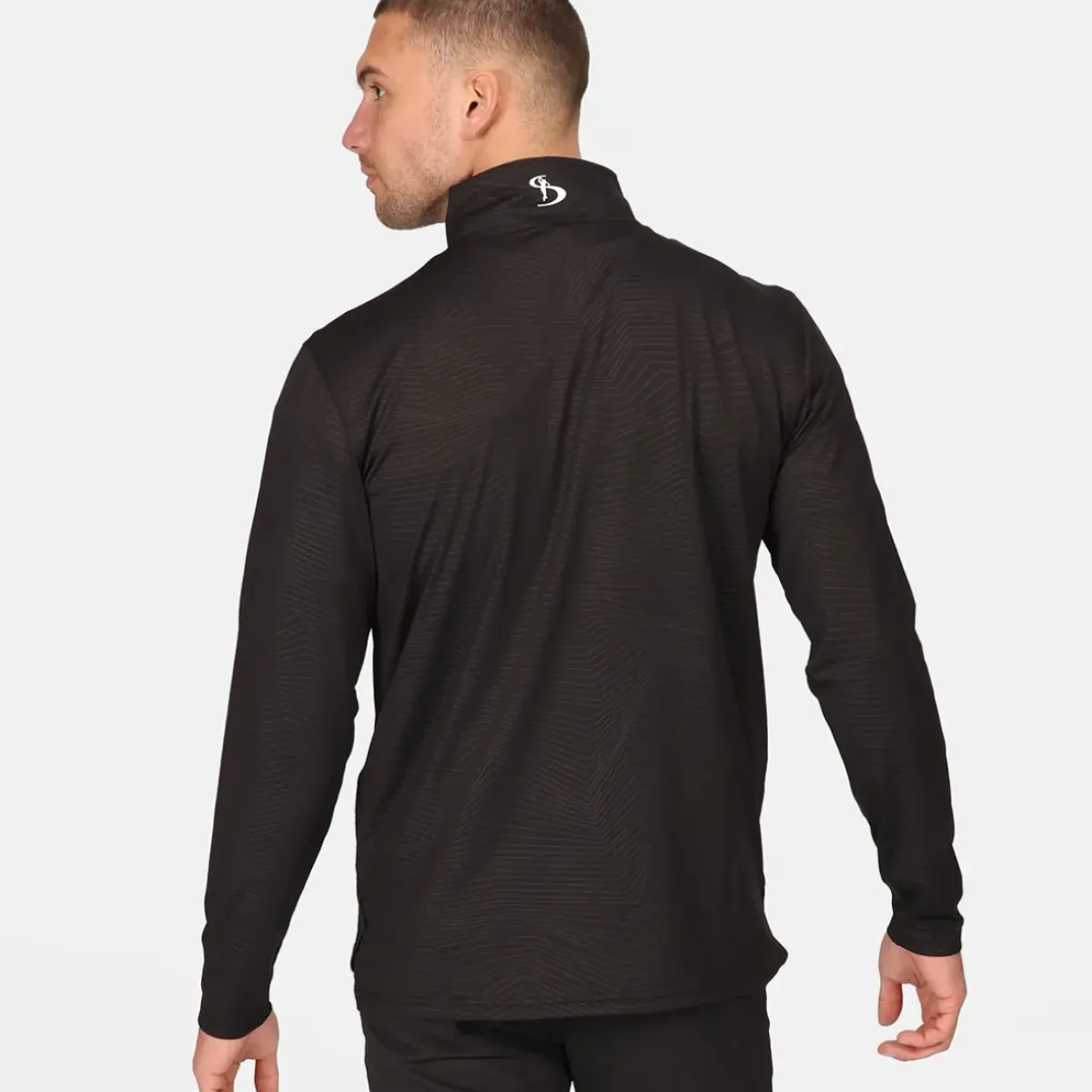 Online Men's Emboss Half Zip Golf Midlayer Men's Sweaters|Men's Midlayers