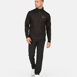 Online Men's Emboss Half Zip Golf Midlayer Men's Sweaters|Men's Midlayers