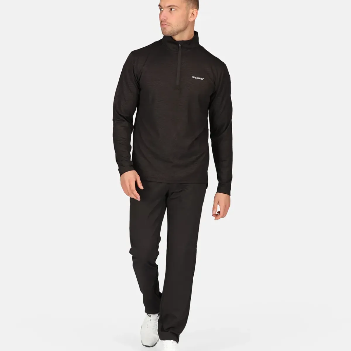 Online Men's Emboss Half Zip Golf Midlayer Men's Sweaters|Men's Midlayers