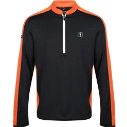 Clearance Men's Lee Sharpe Tresla Half Zip Golf Midlayer Men's Sweaters|Men's Midlayers