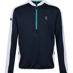 Clearance Men's Lee Sharpe Tresla Half Zip Golf Midlayer Men's Sweaters|Men's Midlayers