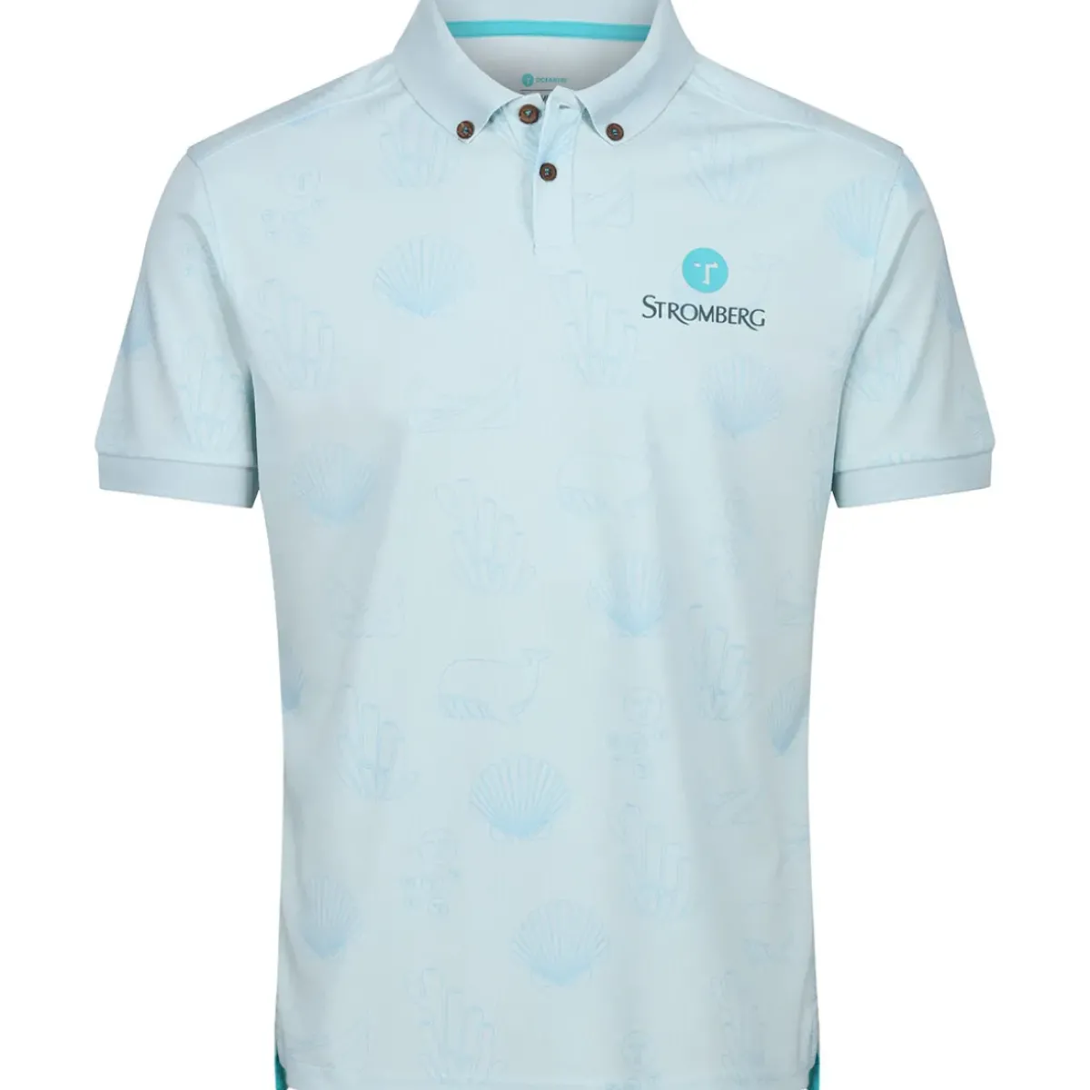 Outlet Stromberg Men's OCEANTEE Print Golf Polo Shirt Men's Polo Shirts