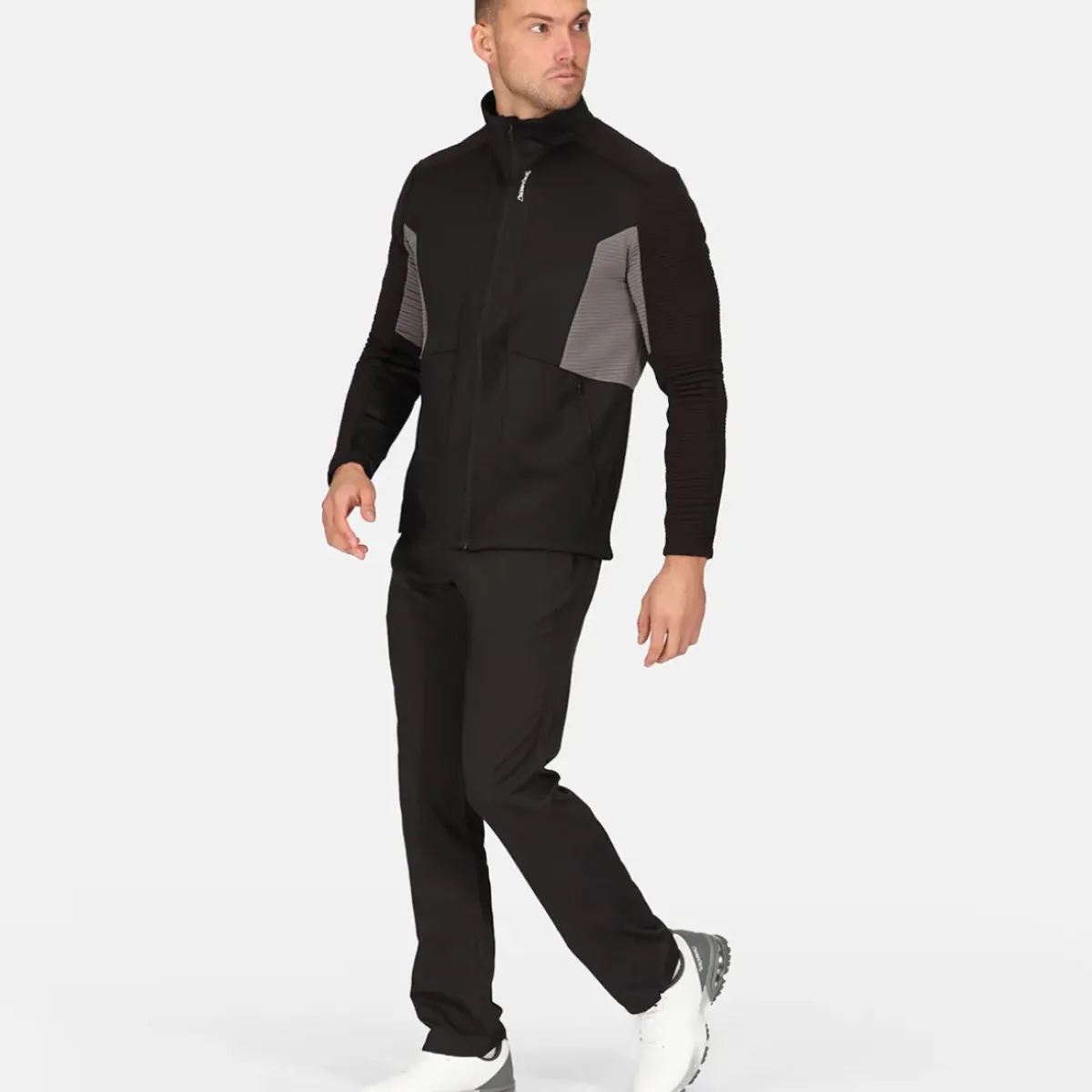 Outlet Men's Scratch Quilted Full Zip Golf Midlayer Men's Sweaters|Men's Midlayers