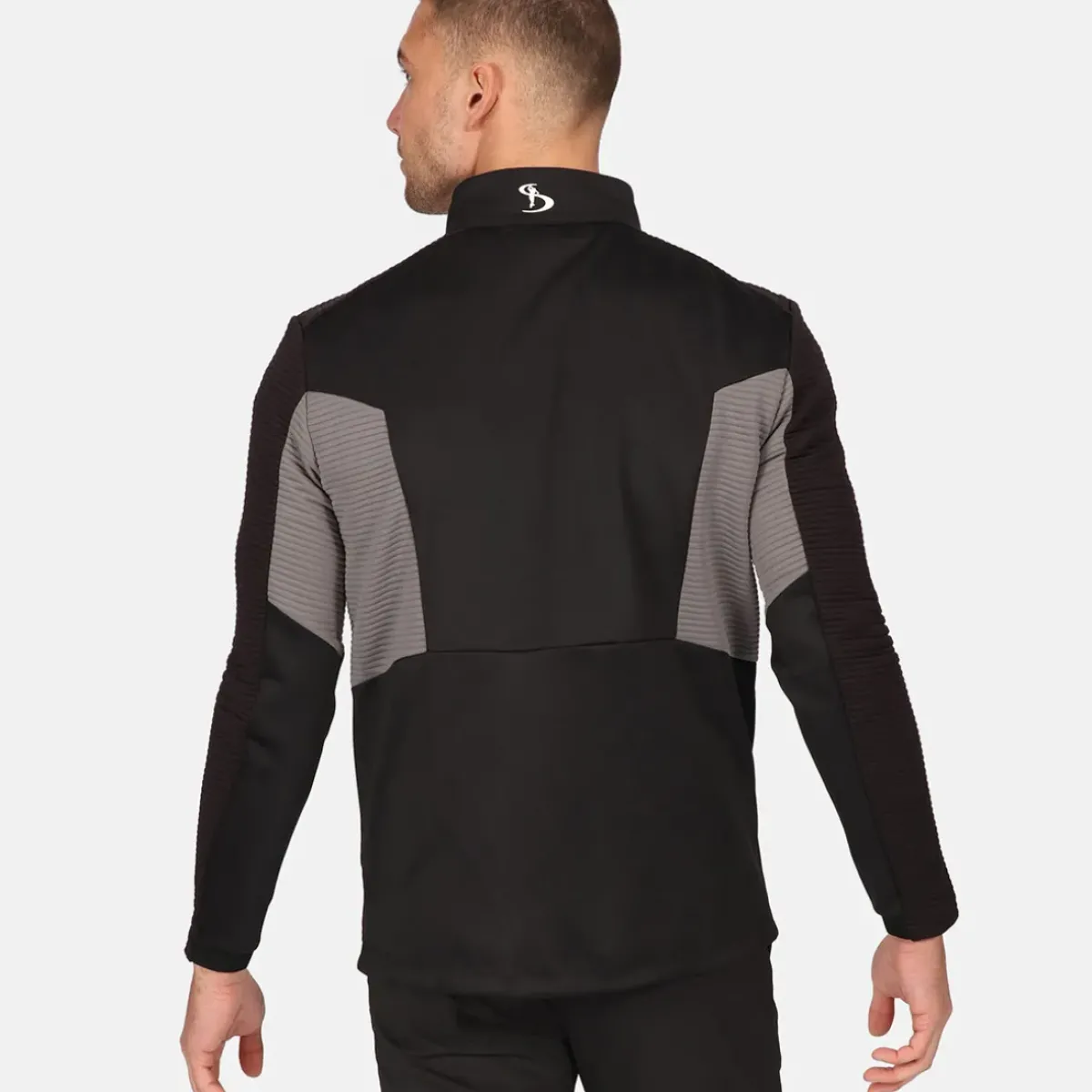 Outlet Men's Scratch Quilted Full Zip Golf Midlayer Men's Sweaters|Men's Midlayers