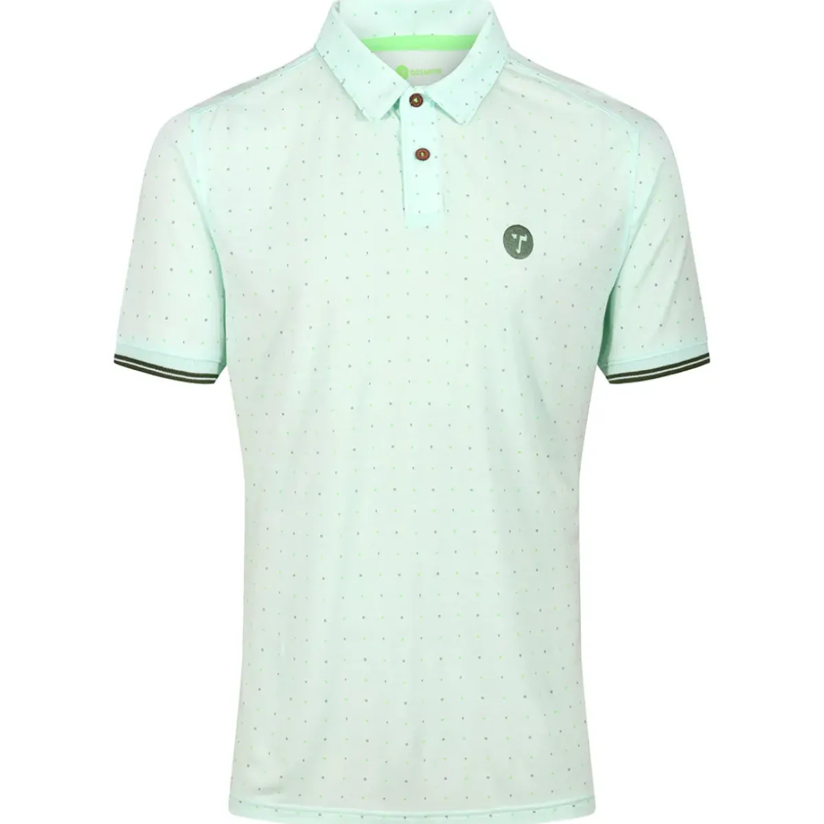 Best Stromberg OCEANTEE Repeat Print Golf Polo Shirt Men's Polo Shirts