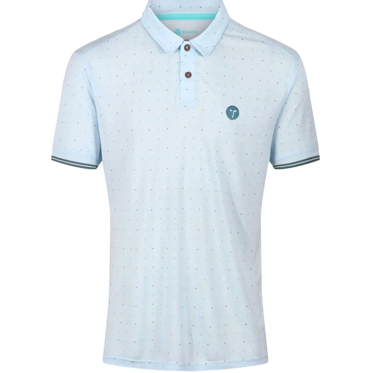 Best Stromberg OCEANTEE Repeat Print Golf Polo Shirt Men's Polo Shirts
