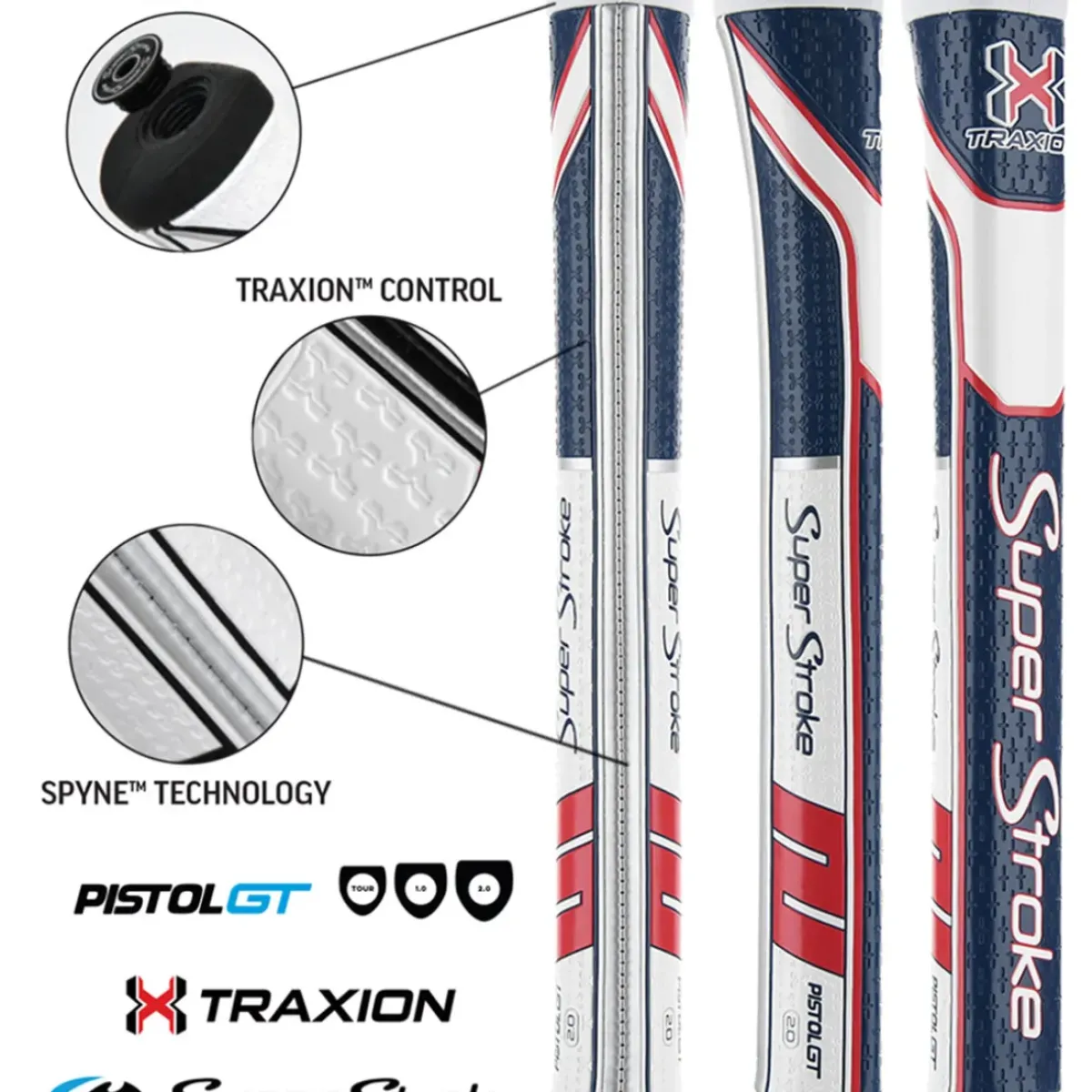 Sale Traxion Pistol GT 2.0 Putter Golf Grip Golf Grips