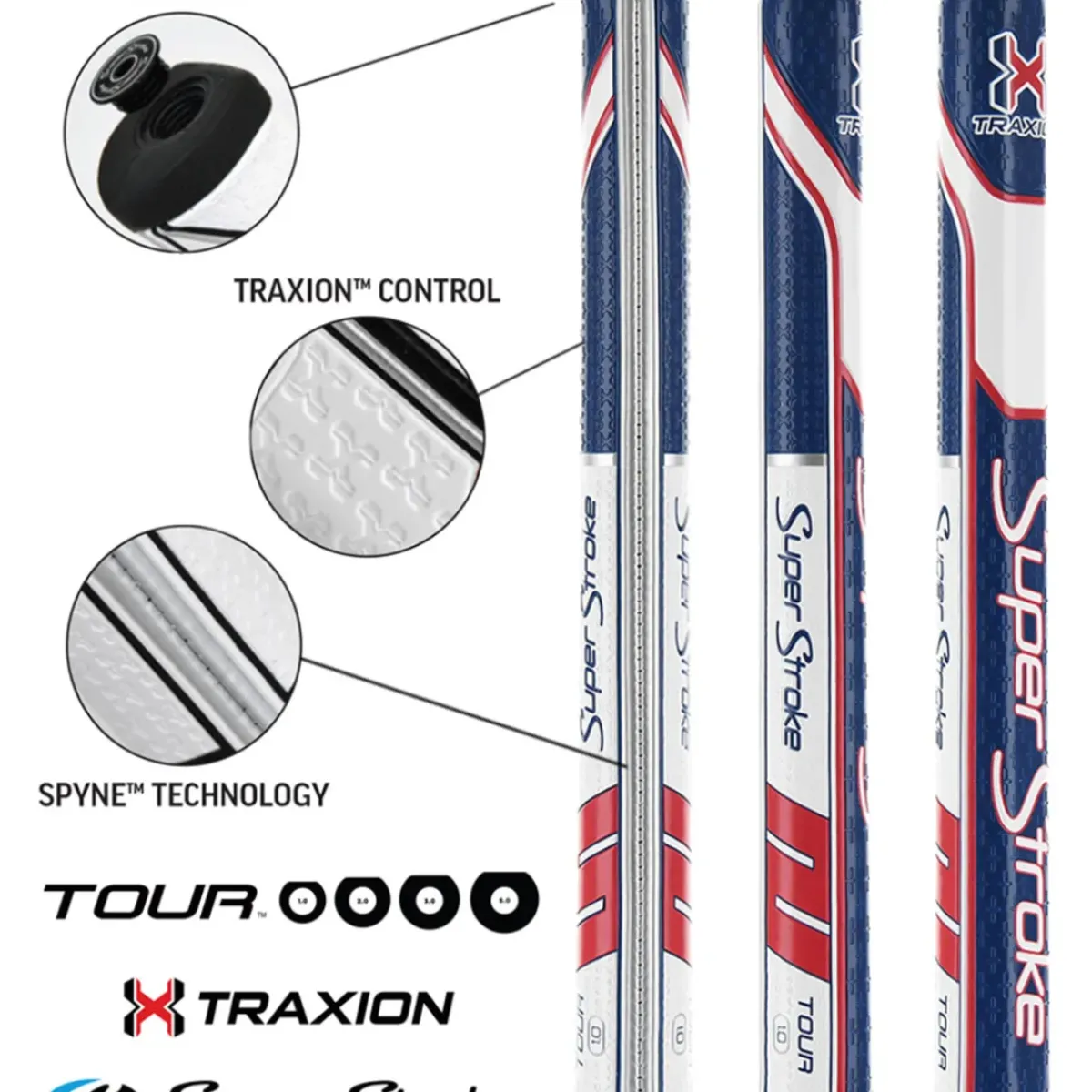 Online Traxion Tour Ultra Slim 1.0 Putter Golf Grip Golf Grips