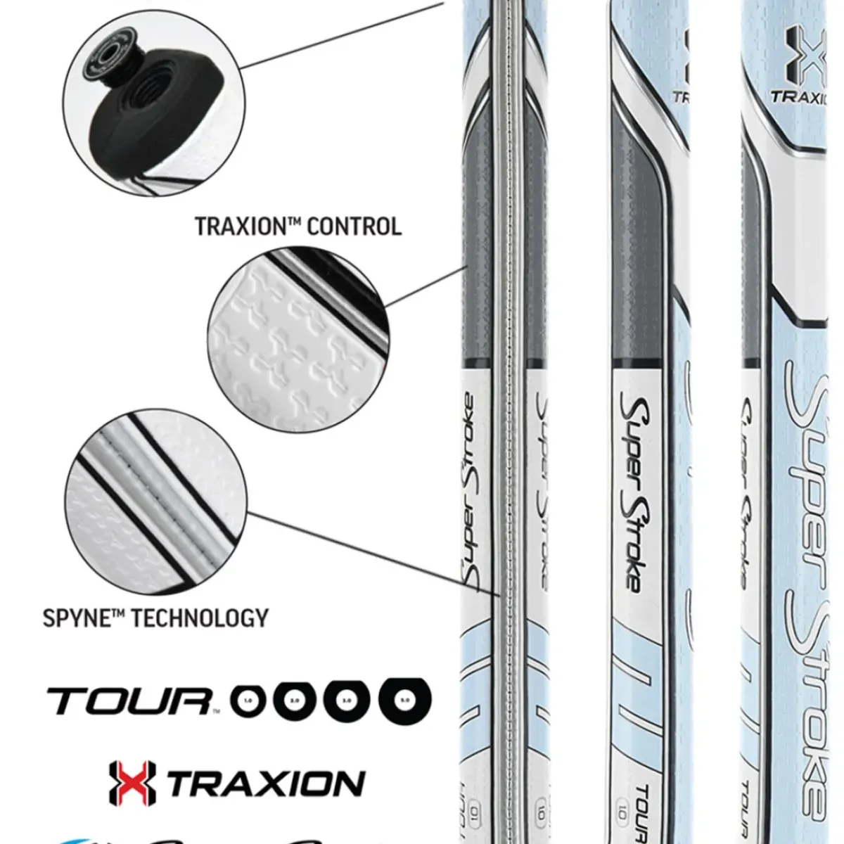 Online Traxion Tour Ultra Slim 1.0 Putter Golf Grip Golf Grips