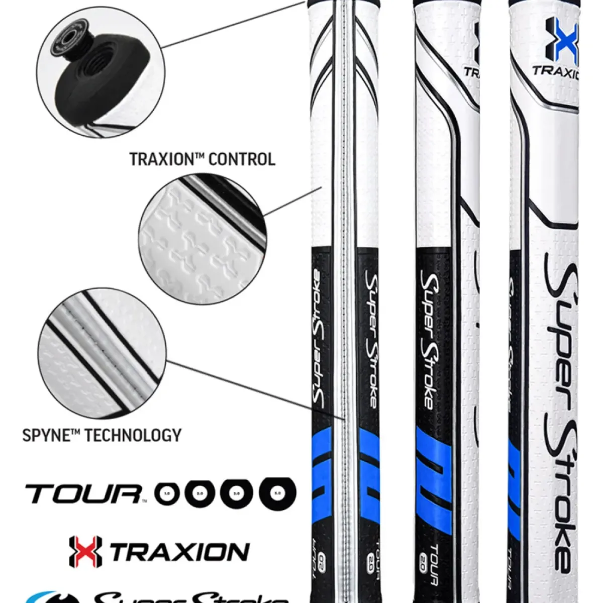 Traxion Tour Mid Slim 2.0 Putter Golf Grip Golf Grips