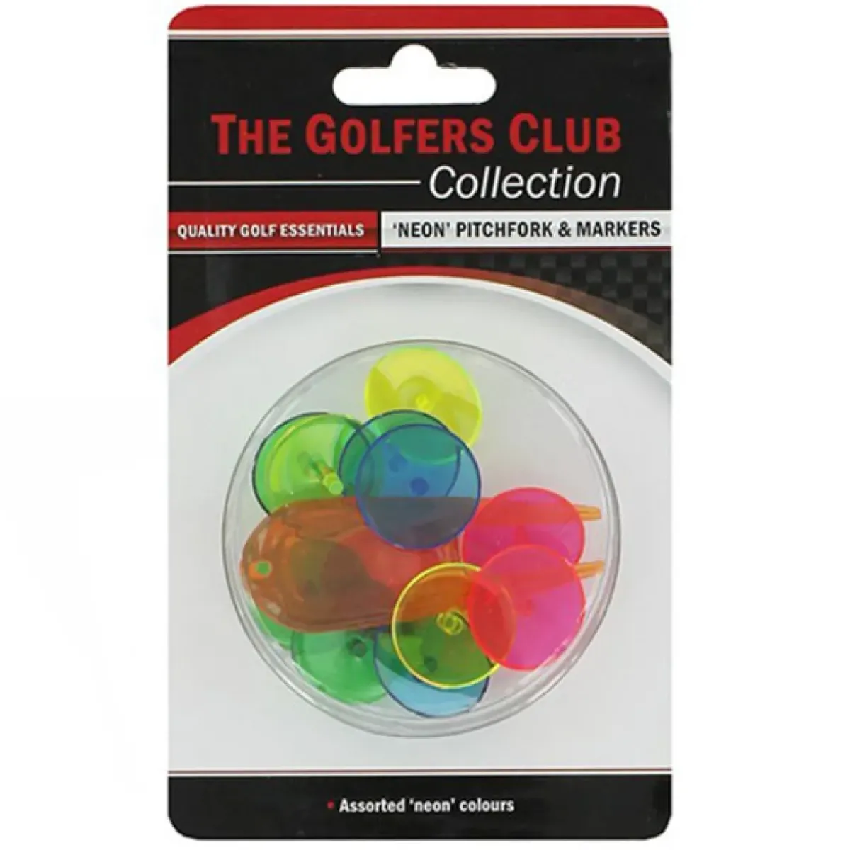 Discount Neon Ball Markers & Pitchfork Golf Set Pitchmark Repairers