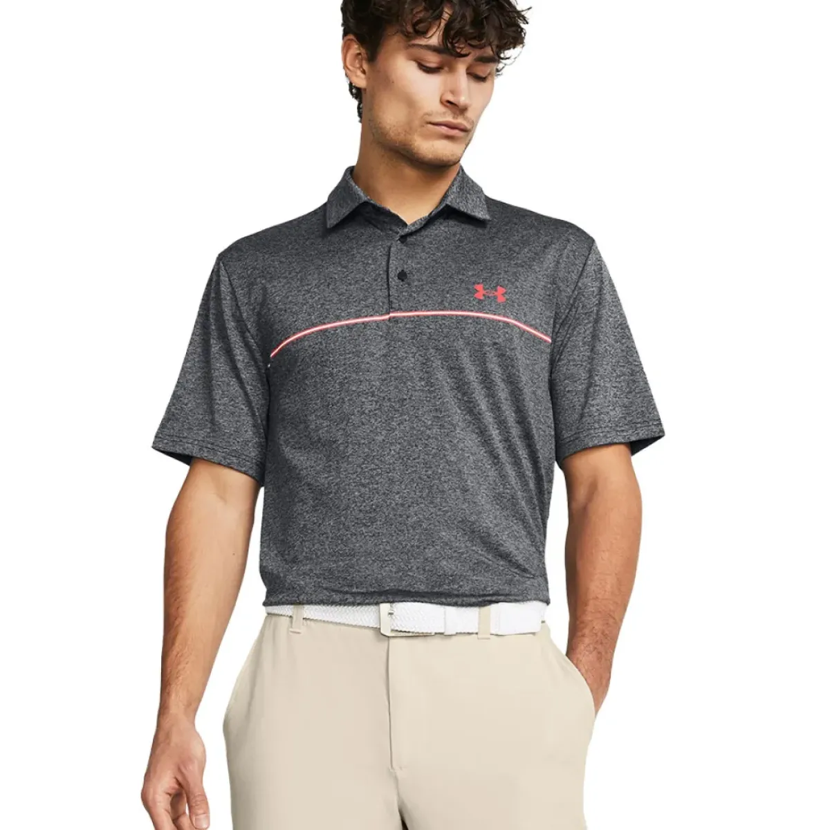 Men's Playoff 3.0 Slice Stripe Printed Golf Polo Shirt Men's Polo Shirts