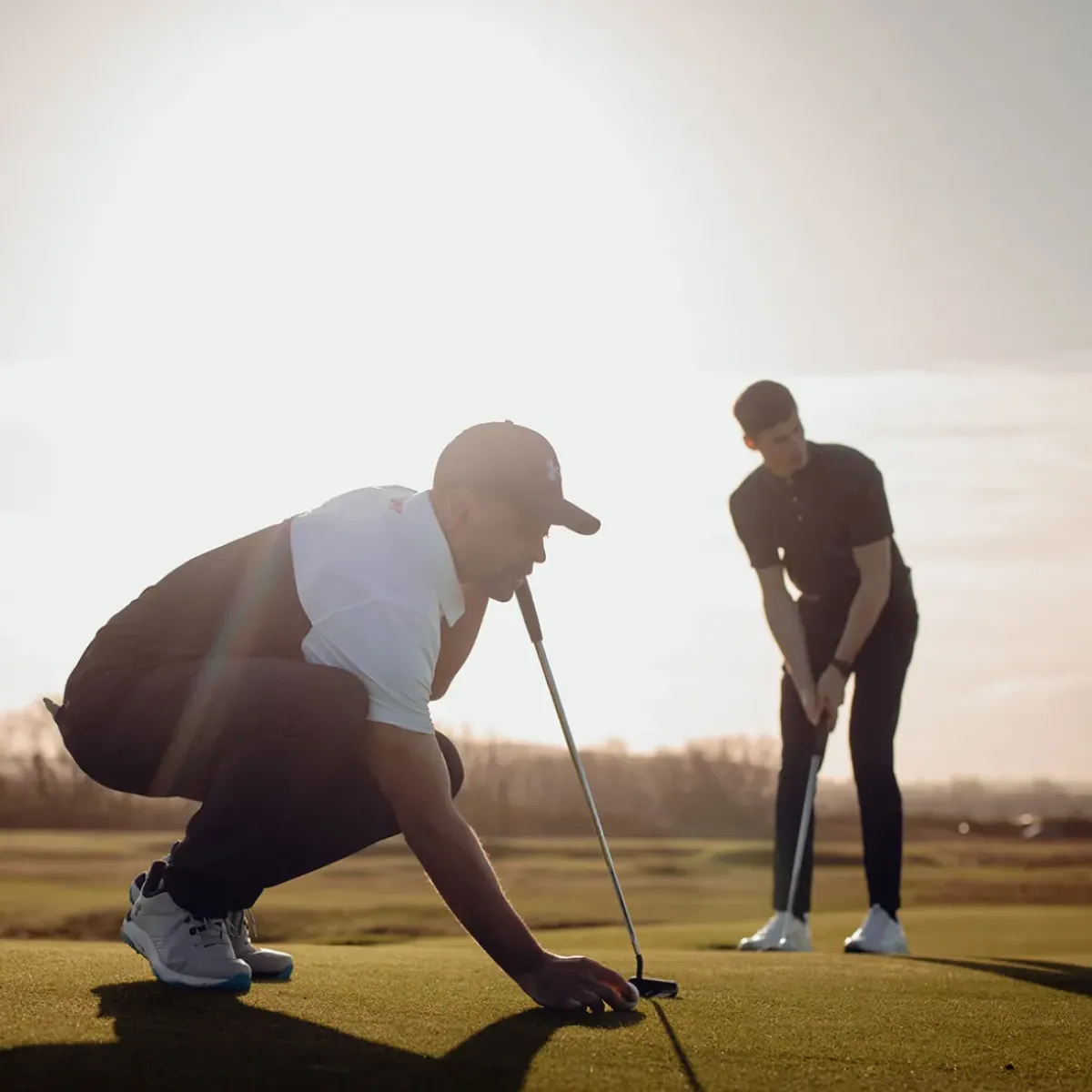 Hot Men's T2G Colour Block Golf Polo Shirt Men's Polo Shirts