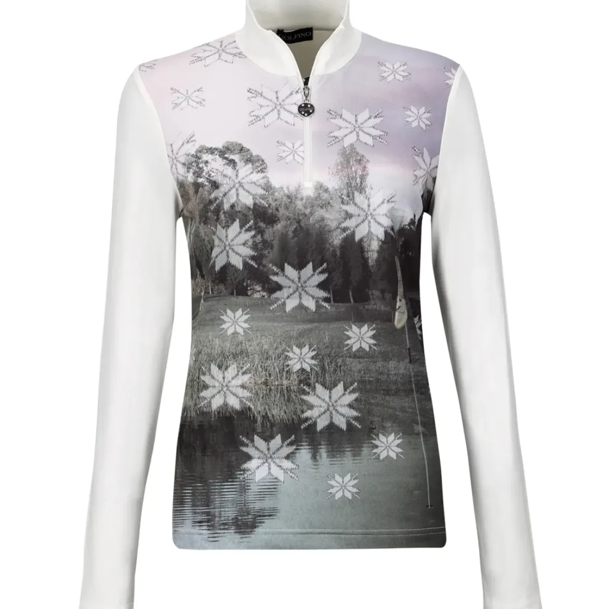 New WINTER POWER PRINT TROYER (dry Ladies 108 32    WHT Ladies Midlayers|Men's Midlayers